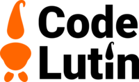 Logo de l'entreprise Code Lutin, un lutin stylisé de couleur orange