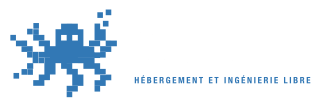 Logo de l'hébergeur Octopuce, un poulpe en pixel-art de couleur bleue